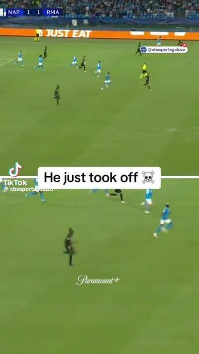 Antonio Rudiger in the Napoli game [Great Run]