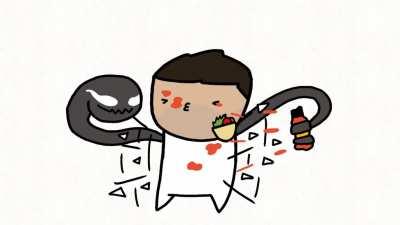 Venom loves his condiments...