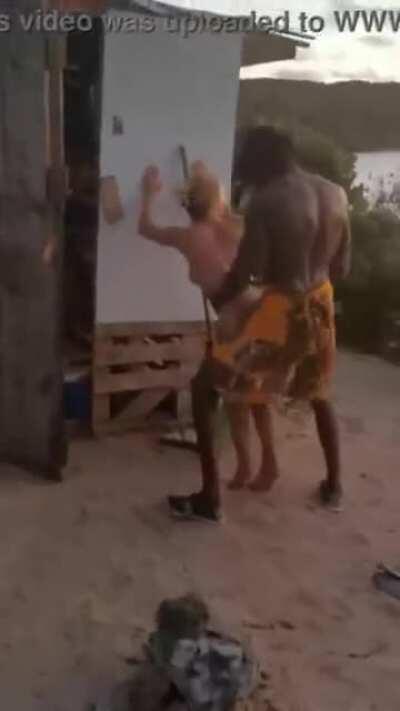 White wife shared in Caribbean