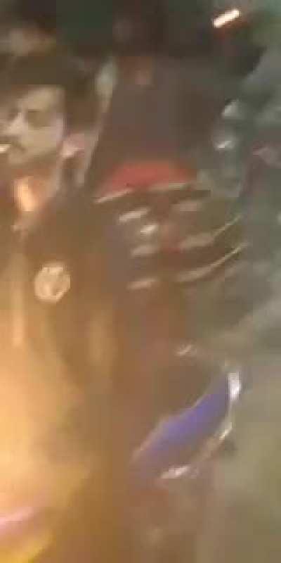 Lighting up a gas tank.