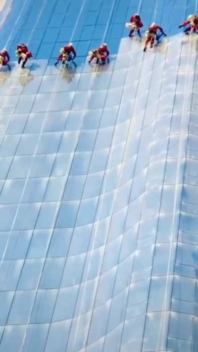 How Skyscapers Are Cleaned After Dust Storms In Dubai