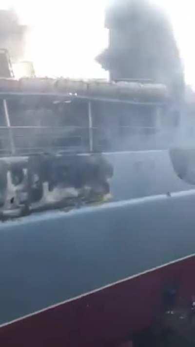 ru pov The damage to Russian ship 