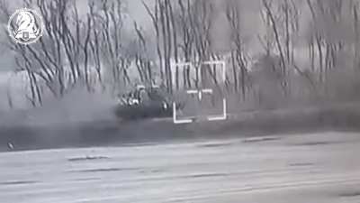 Ukrainian 47th brigade hits Russian vehicles with Stugna-P ATGM in Kursk Oblast. January 2025