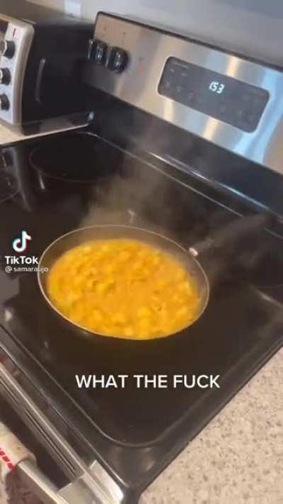 What's happening with that pan?