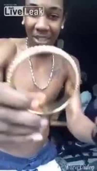 Dumbass tazes himself