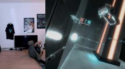 If you lose your balance in VR, make at least one point! ............OKAY! Challenge accepted :D