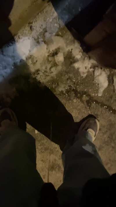 [sound on] pee ASMR: pissed on icy snow with my STP