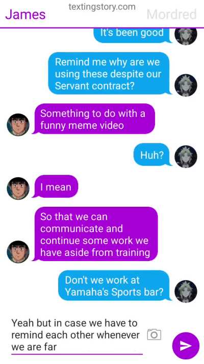 Purple verse texting story