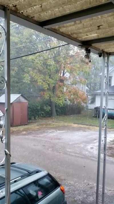A Midwestern Fall Downpour