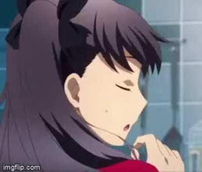 I made a surprised Tohsaka gif. [Heaven's Feel 2]