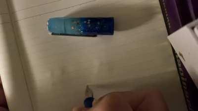 A ghostly message (NID: Noodler’s Blue Ghost)