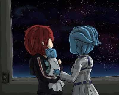 wholesome femshepliara fanart by tolkonechucky (current alias f1.) on Steam <3 (Link in the comments)