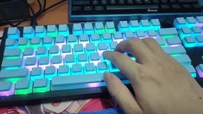 My first and only custom: keychron v6 with Kailh box pinks & cheap puddings