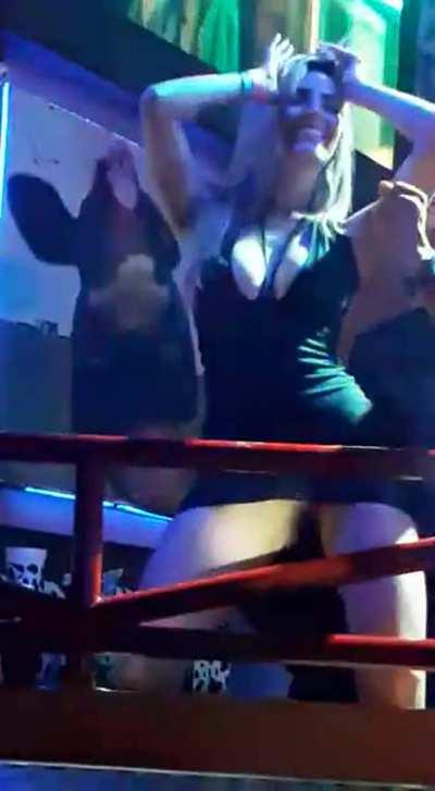 Light's man in nightclub spotted a girl dancing with no pants on
