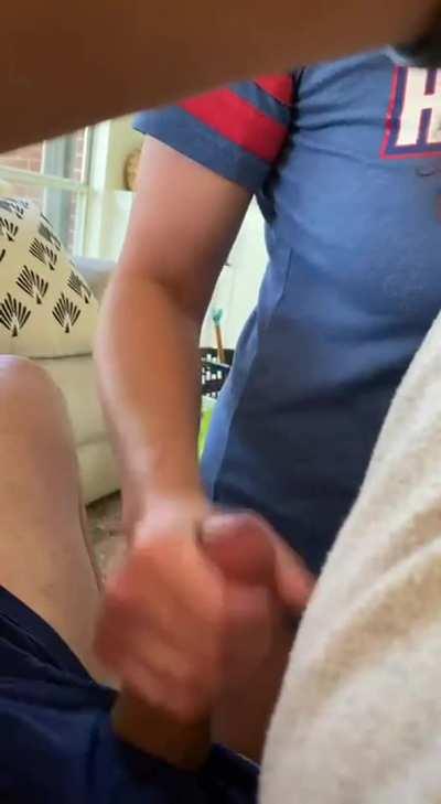 Mom caught sucking cock