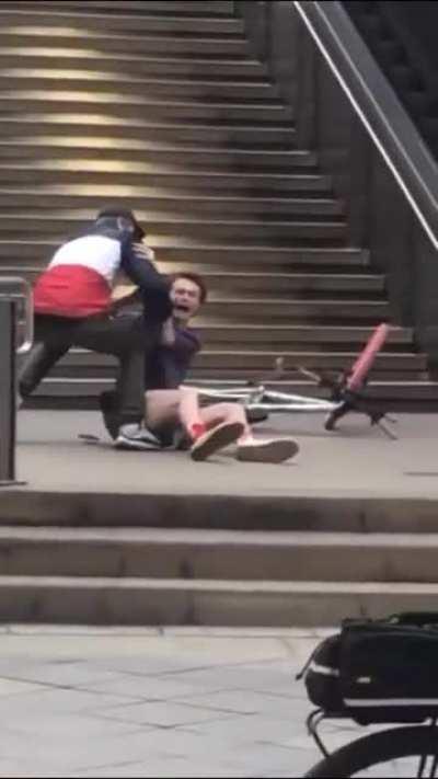 IDIOT DOESN'T UNDERSTAND HOW STAIRS WORK