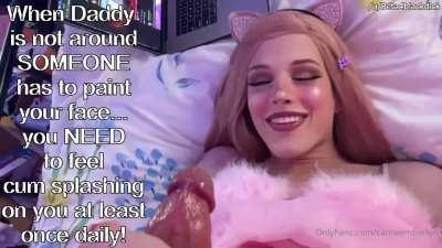 Someone has to paint your face when daddy isn't around..
