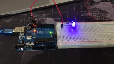 Got my first LED blinking in