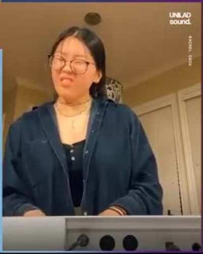 She shows off insane mouth trumpet ability