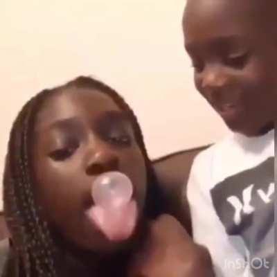 Smacked the gum out of her soul