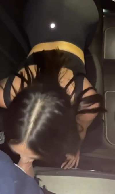 thanking her Uber driver