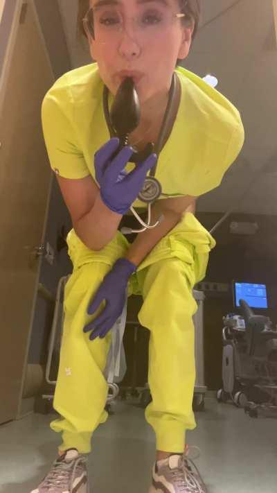 Stretching my ass at work to be ready for cock tonight 