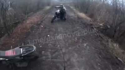 Even longer video of russian motorcycle assault