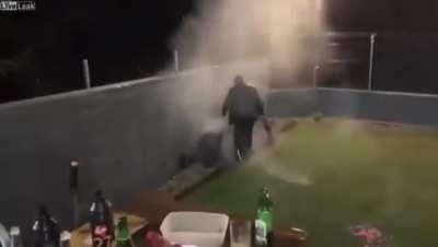 He really loves that grill.