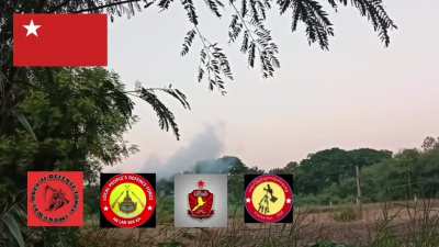 Myanmar/Burmese Guerrilla Groups (Ar Lar Wa Ka LPDF, Yinmarbin PDF, Area 71 LPDF, and Peacock-Pheasant PDF) Ambush a Junta Army Convoy Escorting Metals from the Wanbao Mining Company on the Chaung U-Monywa-Mandalay Road in Sagaing Region (December 15)