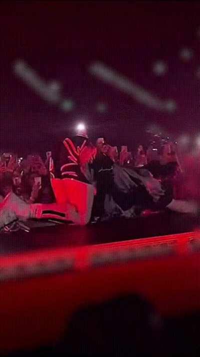 Billie Eilish teasing everyone on stage