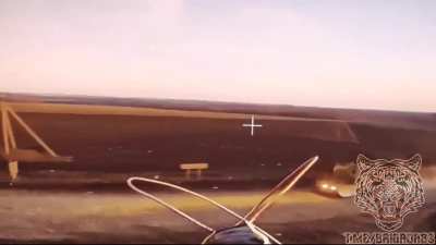 Fiber optic FPV drone strikes a Humvee on the move in Kursk in March 2025