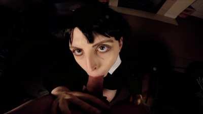 Wednesday Addams sucks your cock POV
