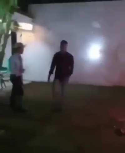 Jumping over a 5 feet tall bon fire