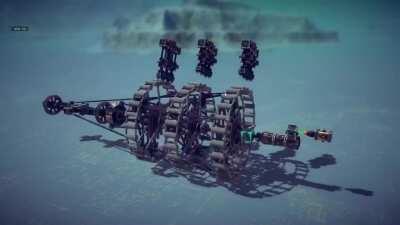 Planetary transmission ive built in Besiege. Maybe someone will enjoy it. Took around 5 hours to build and it still isnt completely perfect but it does its job! RPM in the upper left corner.