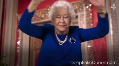 "DeepFake" Dancing Queen Elizabeth II.