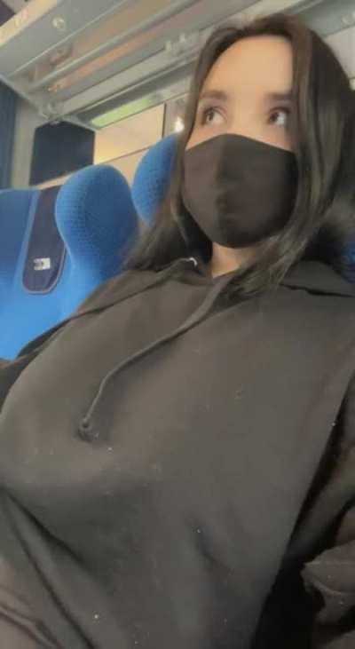 Oops, I showed my titties in train