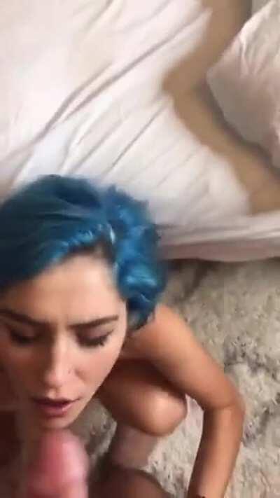 Making them jiggle and finishing all over her