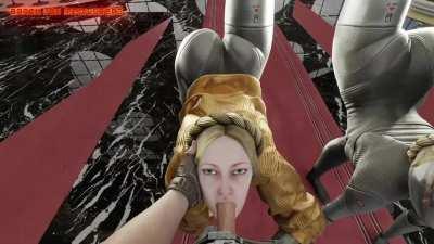 Twins & P-3 blowjob (Baron Von Meowsberg) [Atomic Heart]
