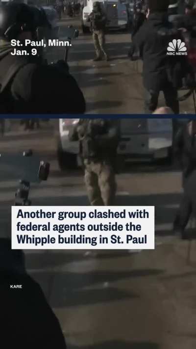 Anti-ICE protesters in Minneapolis held a noise demonstration in the evening outside a federal facility chanting: 