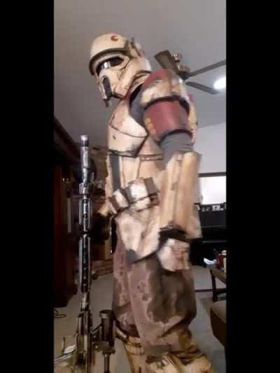 I was told to post this here so heres a project I've been working on for a few weeks that I just finished up, a Shoretrooper Specialist that I built from foam!