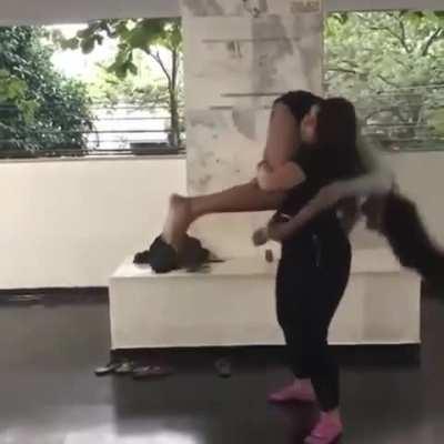 Chick dropped into a scorpion