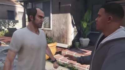 Random guy keeps punching trevor during cut scene