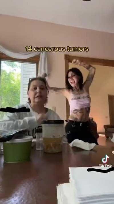 Exploiting your mother's cancer for TikTok.