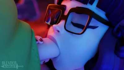 Shaggy and Velma Dinkley oral (blenderknight) [scooby doo]
