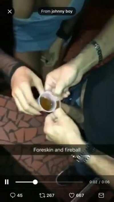 NSFW - Foreskin and fireball