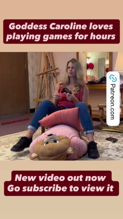 Chest sitting by sexy Video Gamer