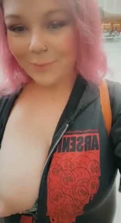 Outside the food Court at the Mall of America