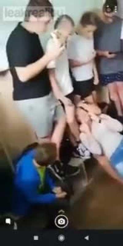 Older girl challenges younger kid to a fight