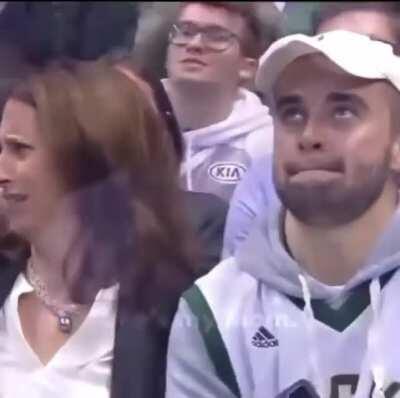 Mom disgusted the kiss cam caught her and her son
