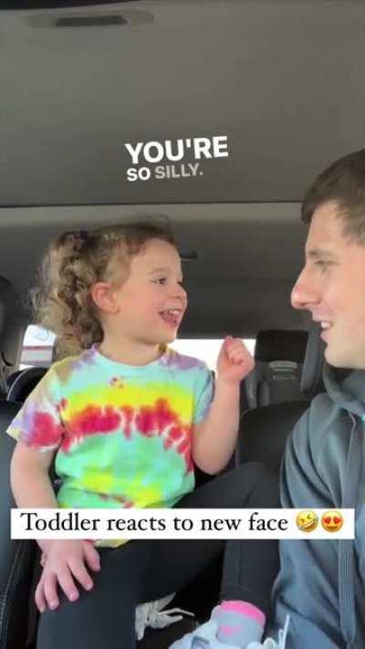 Bearded or beardless - she loves silly Popsy the same 😍🧔🏻‍♂️♥️